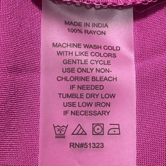 Vince Camuto Dress Womens Small Tier Maxi Sleeveless Smocked Back‎ Flowy Fuchsia - Picture 14 of 16